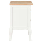 vidaXL Nachttische 2 Stk. Weiß 35x30x49 cm MDF