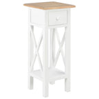 vidaXL Beistelltisch Weiß 27 x 27 x 65,5 cm Holz