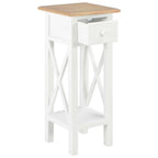 vidaXL Beistelltisch Weiß 27 x 27 x 65,5 cm Holz