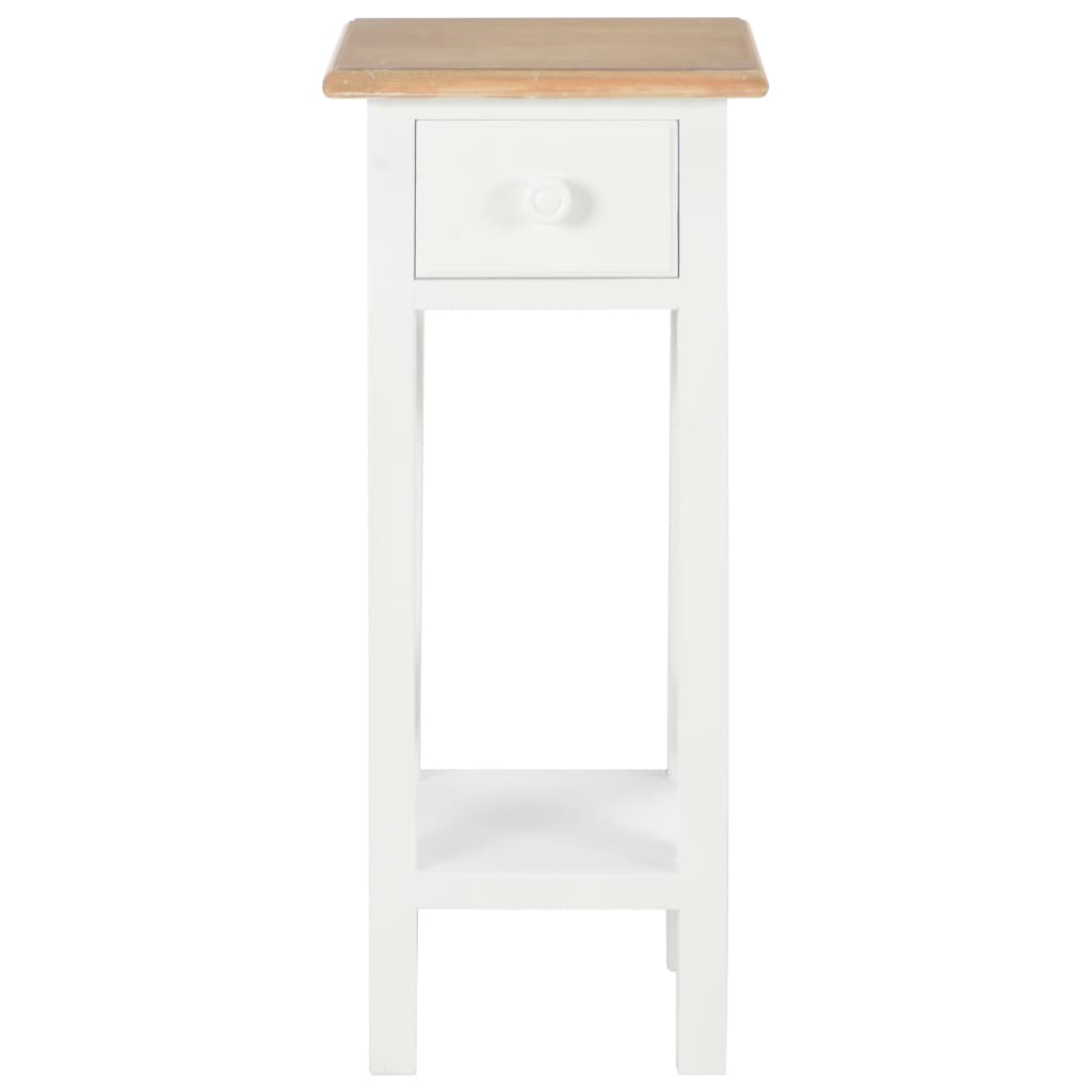 vidaXL Beistelltisch Weiß 27 x 27 x 65,5 cm Holz