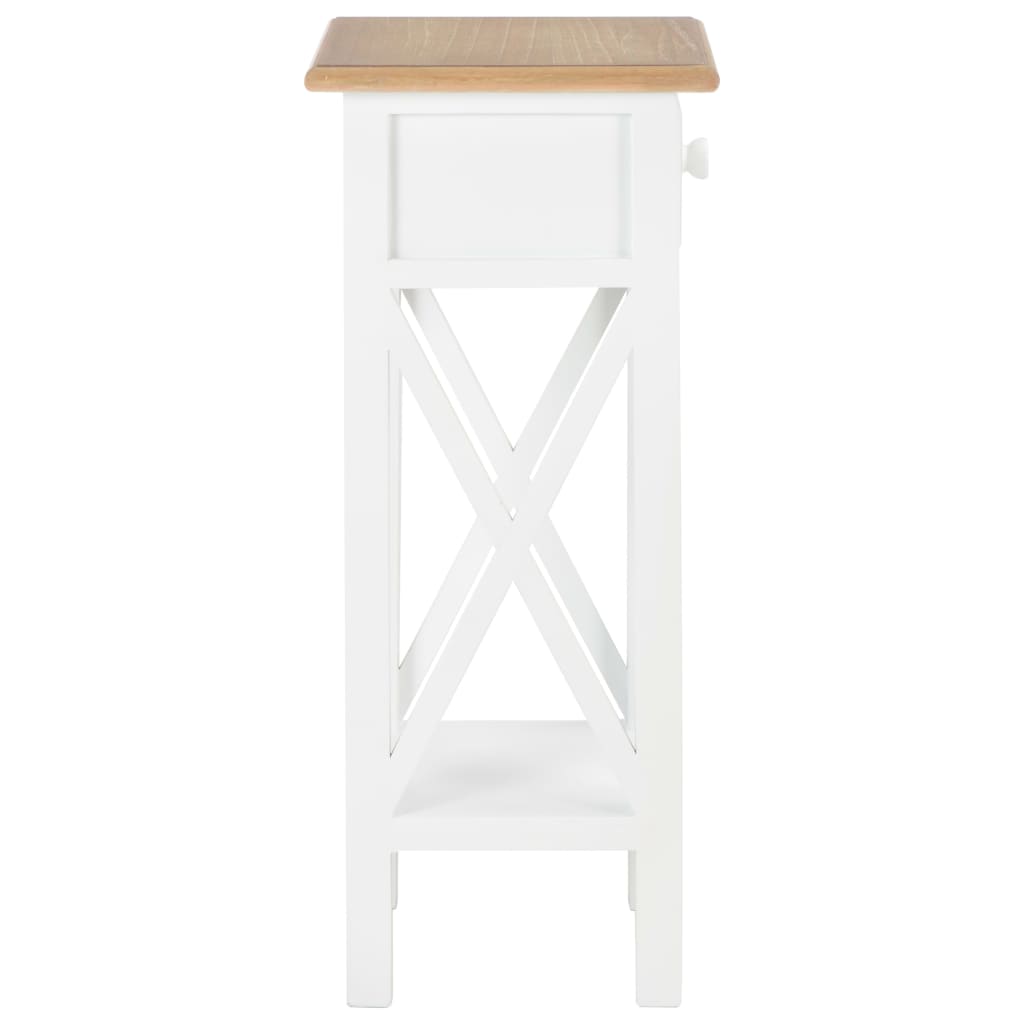 vidaXL Beistelltisch Weiß 27 x 27 x 65,5 cm Holz