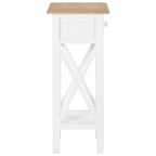 vidaXL Beistelltisch Weiß 27 x 27 x 65,5 cm Holz