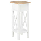 vidaXL Beistelltisch Weiß 27 x 27 x 65,5 cm Holz