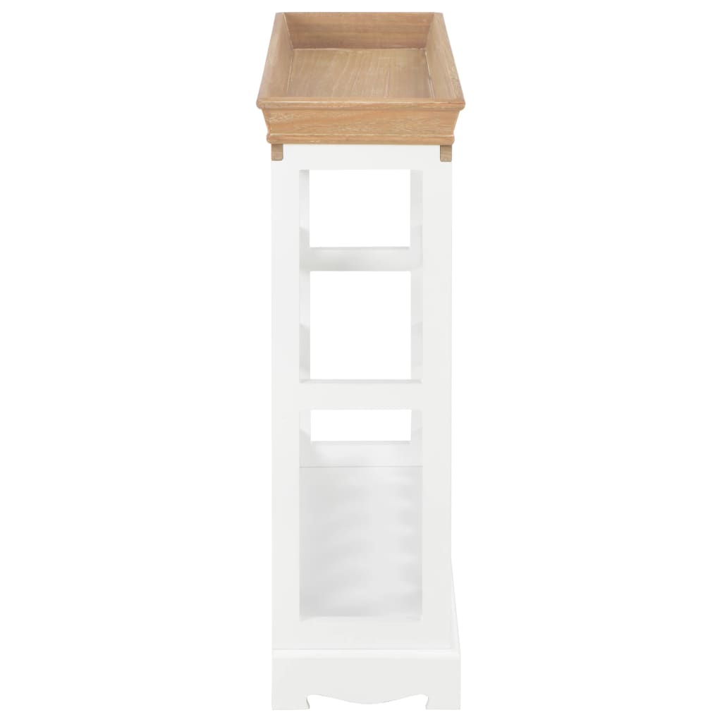 vidaXL Weinschrank Weiß 70 x 22,5 x 70,5 cm MDF