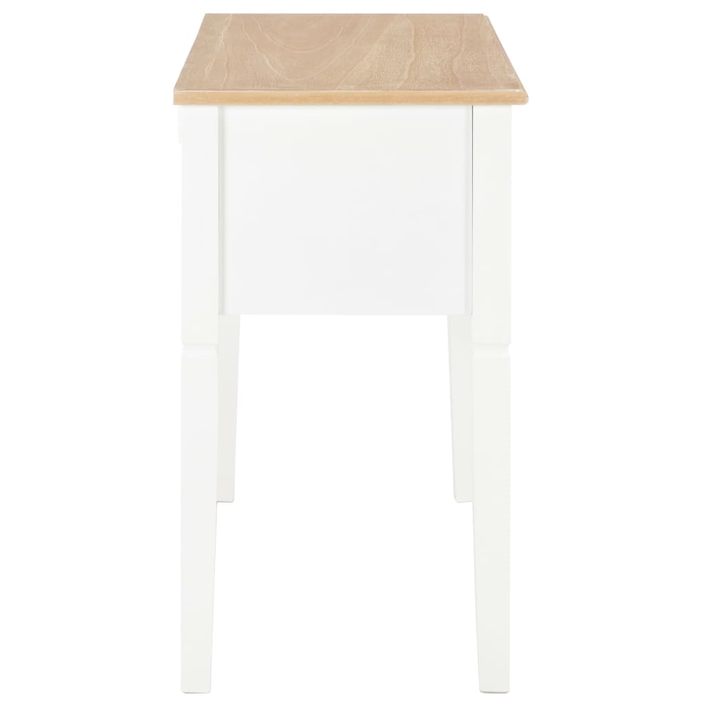 vidaXL Schreibtisch Weiß 109,5 x 45 x 77,5 cm Holz