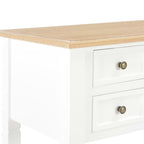 vidaXL Schreibtisch Weiß 109,5 x 45 x 77,5 cm Holz