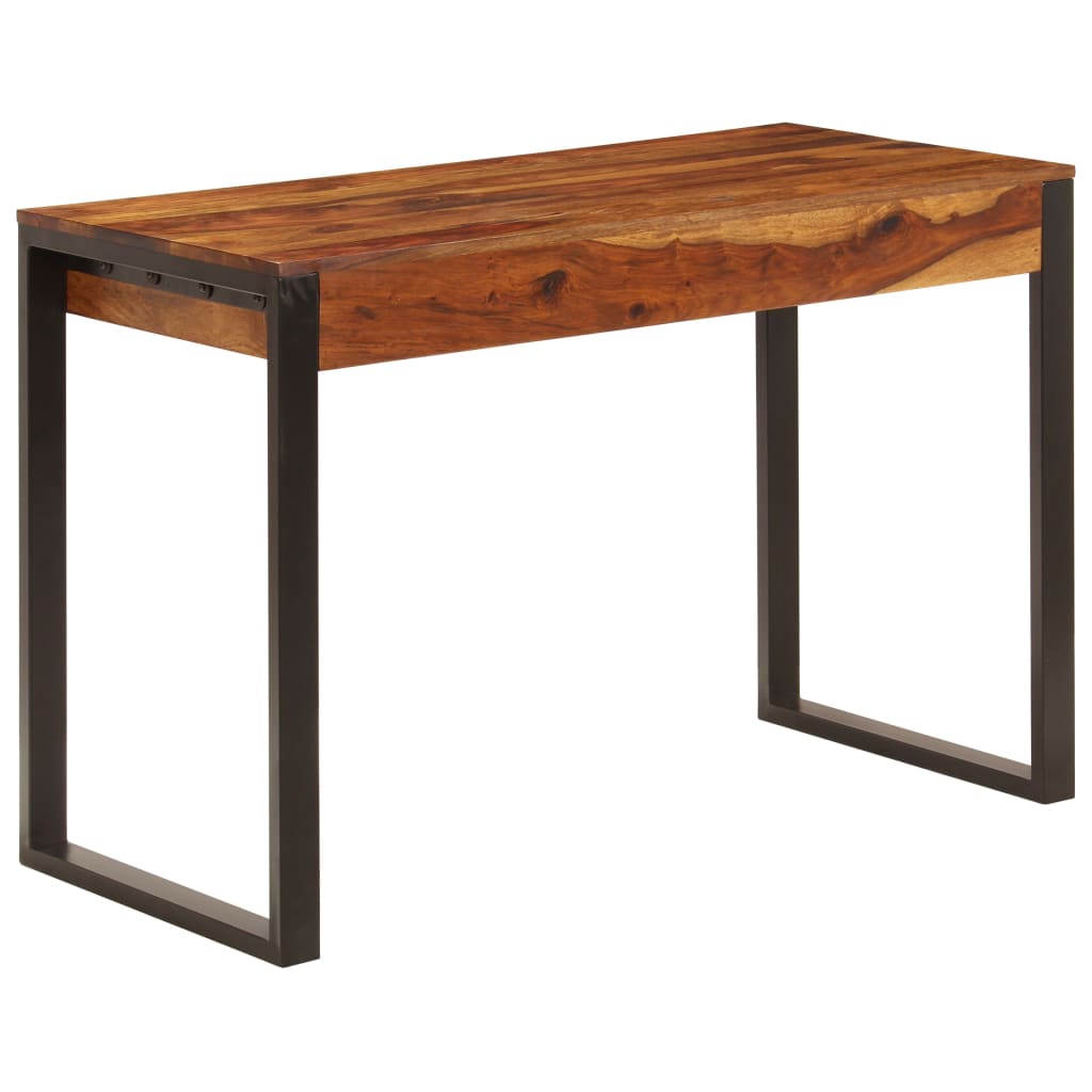 vidaXL Schreibtisch 110 x 55 x 78 cm Massivholz Akazie und Stahl