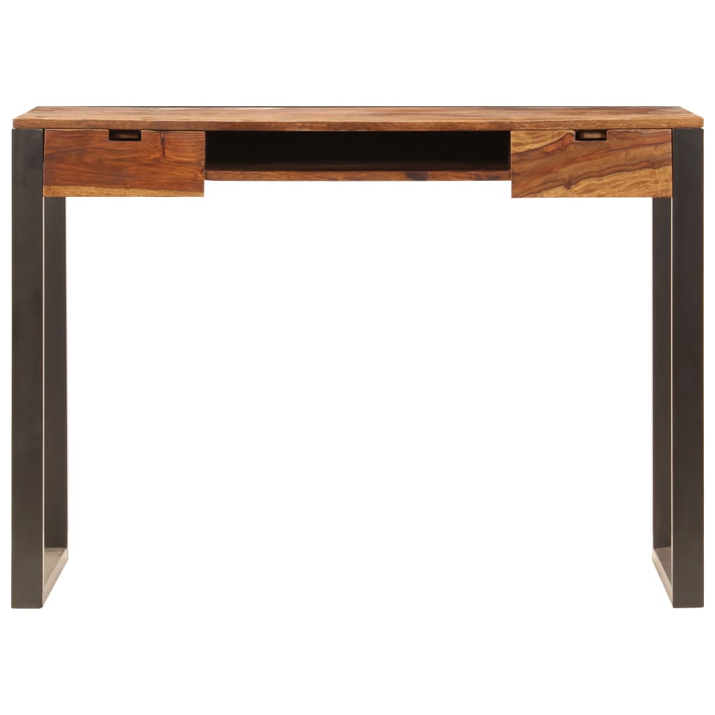 vidaXL Schreibtisch 110 x 55 x 78 cm Massivholz Akazie und Stahl