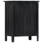 vidaXL Weinregal Schwarz 56 x 35 x 75 cm Mangoholz Massiv
