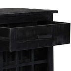 vidaXL Weinregal Schwarz 56 x 35 x 75 cm Mangoholz Massiv