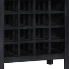 vidaXL Weinregal Schwarz 56 x 35 x 75 cm Mangoholz Massiv