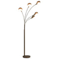 vidaXL Stehlampe 200 cm 5 x E14 Silbern