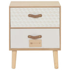 vidaXL Nachttisch mit 2 Schubladen 40x30x49,5 cm Massivholz Kiefer