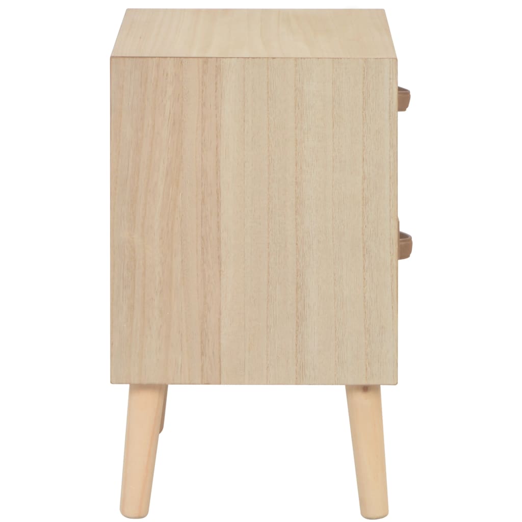 vidaXL Nachttisch mit 2 Schubladen 40x30x49,5 cm Massivholz Kiefer