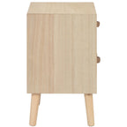 vidaXL Nachttisch mit 2 Schubladen 40x30x49,5 cm Massivholz Kiefer