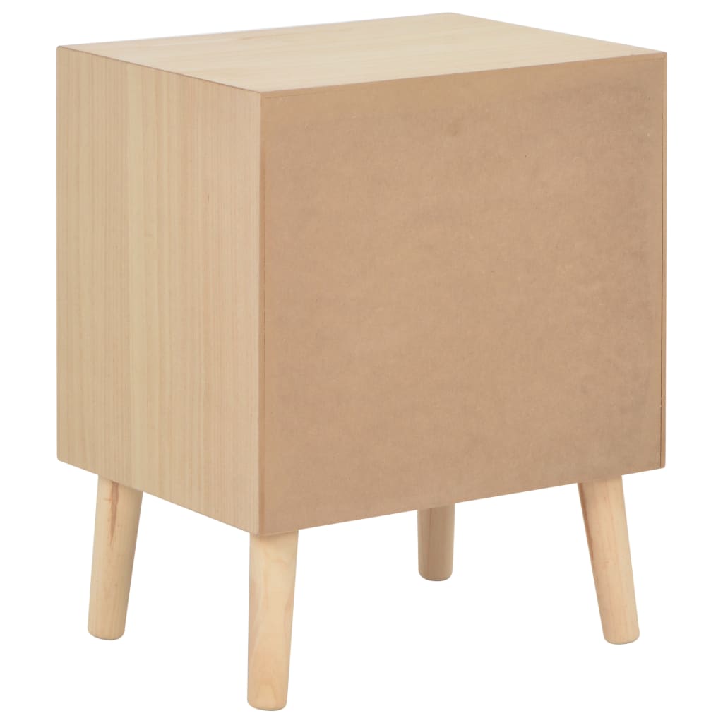 vidaXL Nachttisch mit 2 Schubladen 40x30x49,5 cm Massivholz Kiefer