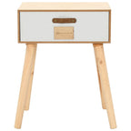 vidaXL Nachttisch mit Schublade 44x30x58,5 cm Massivholz Kiefer