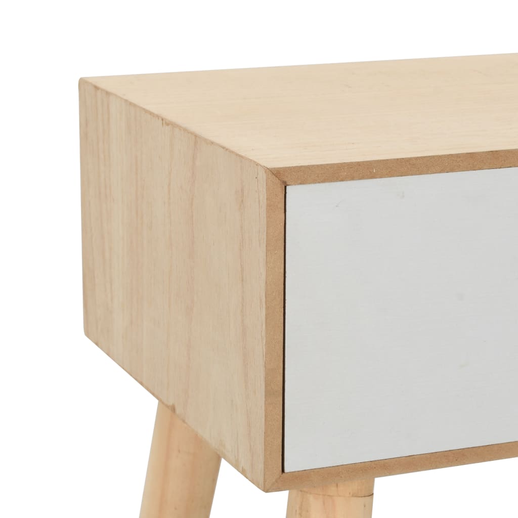 vidaXL Nachttisch mit Schublade 44x30x58,5 cm Massivholz Kiefer