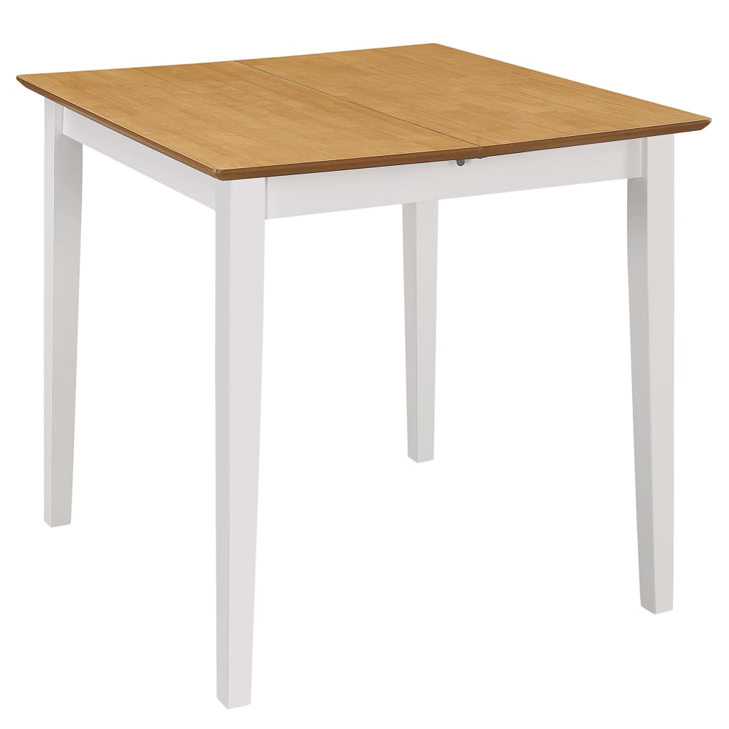 vidaXL Esstisch Ausziehbar Weiß (80-120)x80x74 cm MDF