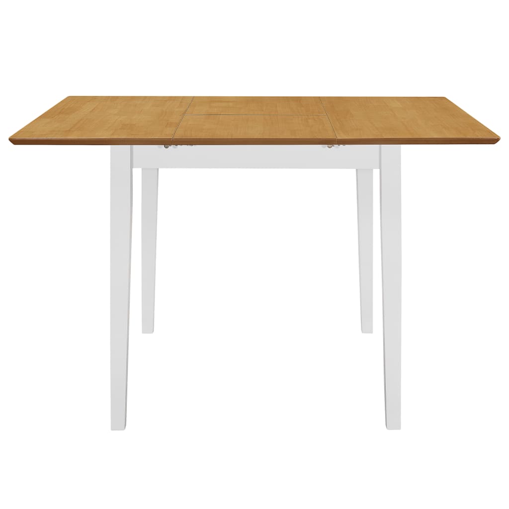 vidaXL Esstisch Ausziehbar Weiß (80-120)x80x74 cm MDF