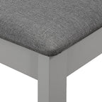 vidaXL Esszimmerstühle mit Kissen 2 Stk. Grau Massivholz