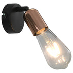vidaXL Strahler 2 Stk. mit Glühlampen 2 W Schwarz und Kupfer E27