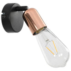 vidaXL Strahler 2 Stk. mit Glühlampen 2 W Schwarz und Kupfer E27