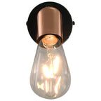 vidaXL Strahler 2 Stk. mit Glühlampen 2 W Schwarz und Kupfer E27