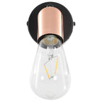 vidaXL Strahler 2 Stk. mit Glühlampen 2 W Schwarz und Kupfer E27