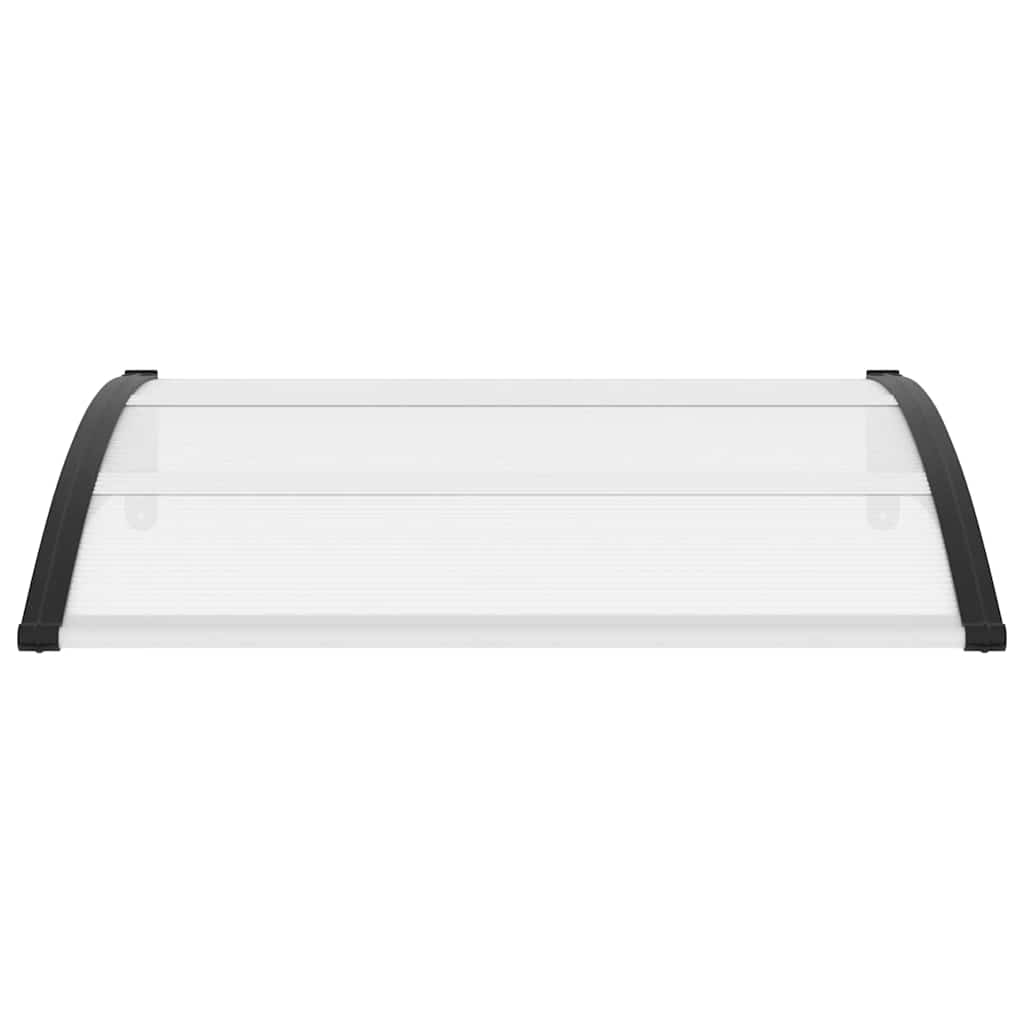 vidaXL Türvordach Schwarz und Transparent 120x75 cm PC
