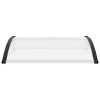 vidaXL Türvordach Schwarz und Transparent 120x75 cm PC