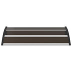 vidaXL Vordach Schwarz 120x75 cm PC