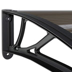 vidaXL Vordach Schwarz 120x75 cm PC