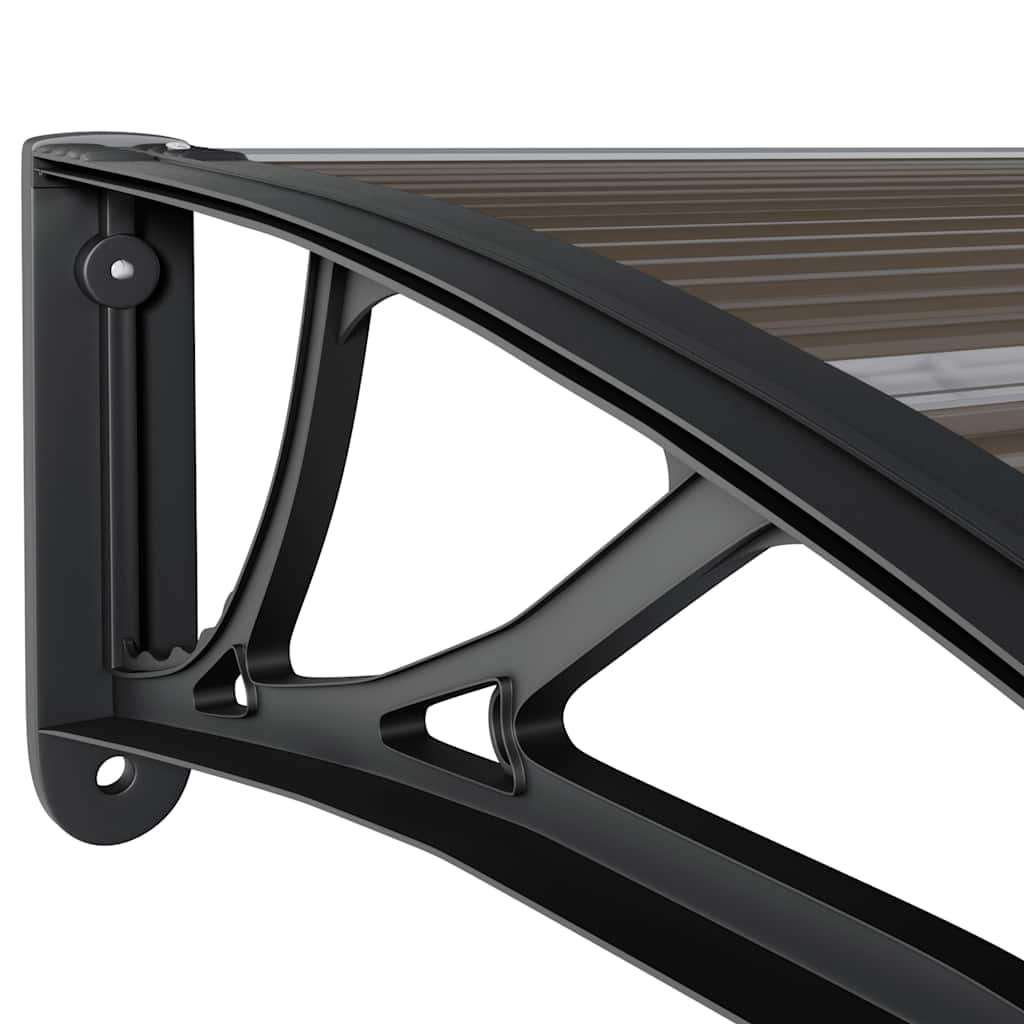 vidaXL Vordach Schwarz 120x75 cm PC