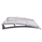 vidaXL Türvordach Silbern und Transparent 120x90 cm Polycarbonat