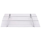 vidaXL Türvordach Silbern und Transparent 150x90 cm PET