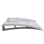 vidaXL Türvordach Silbern und Transparent 150x90 cm PET