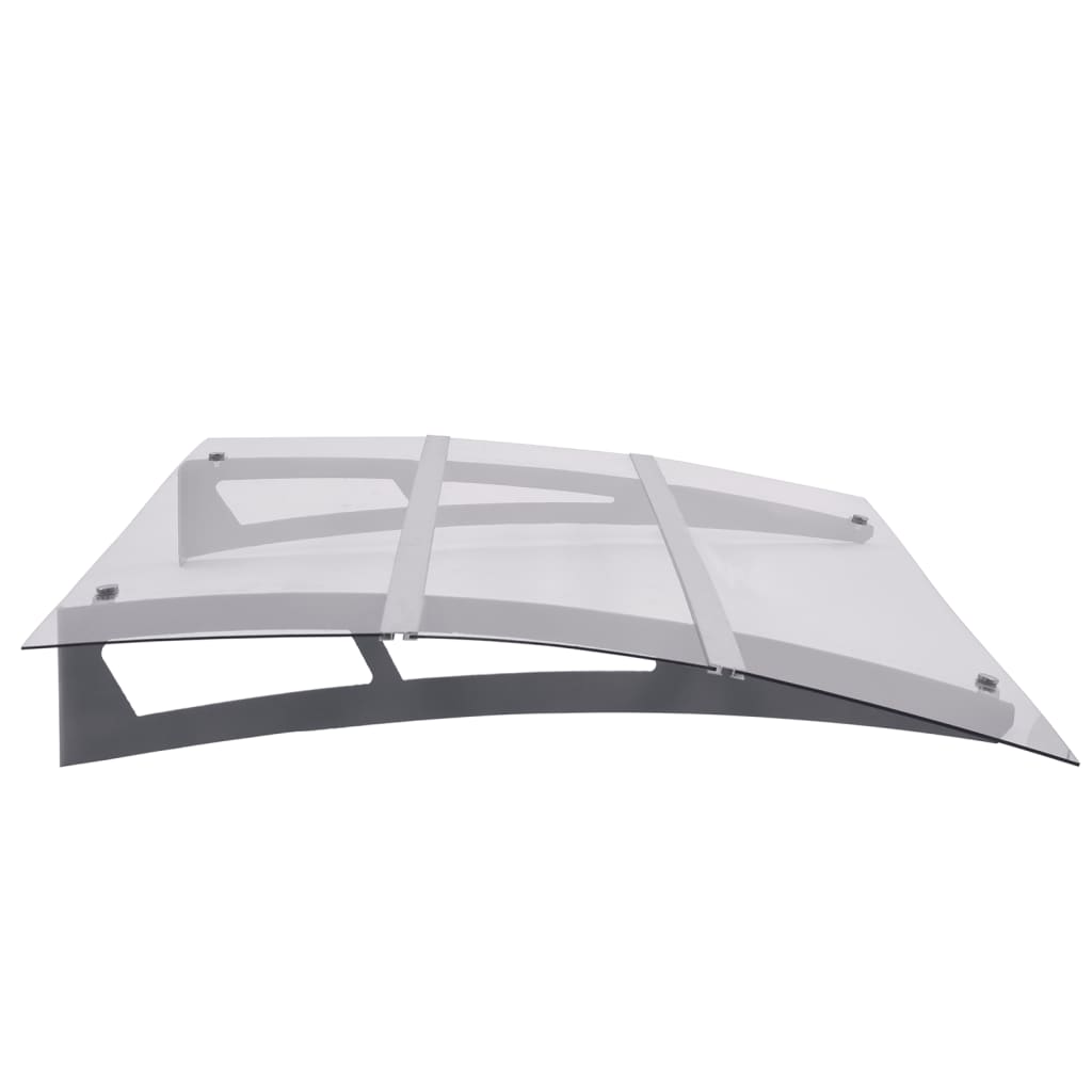 vidaXL Türvordach Silbern und Transparent 150x90 cm PET