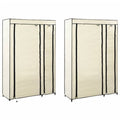 vidaXL Faltschränke 2 Stk. Creme 110x45x175 cm Stoff