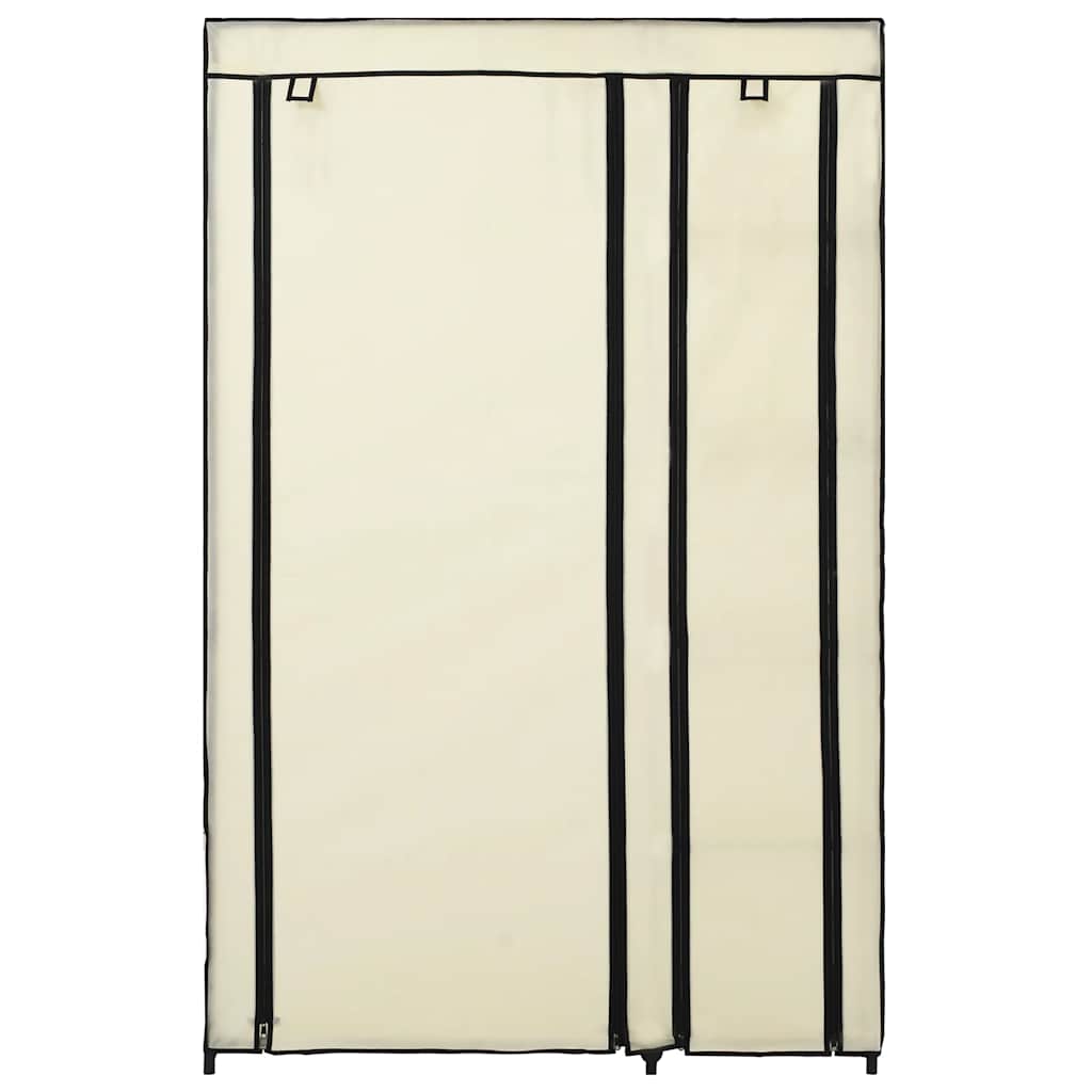 vidaXL Faltschränke 2 Stk. Creme 110x45x175 cm Stoff