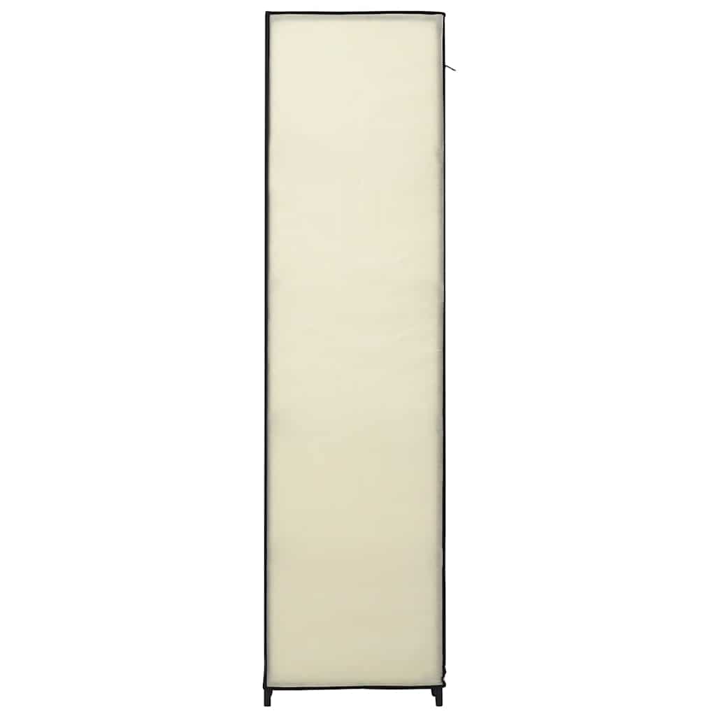 vidaXL Faltschränke 2 Stk. Creme 110x45x175 cm Stoff