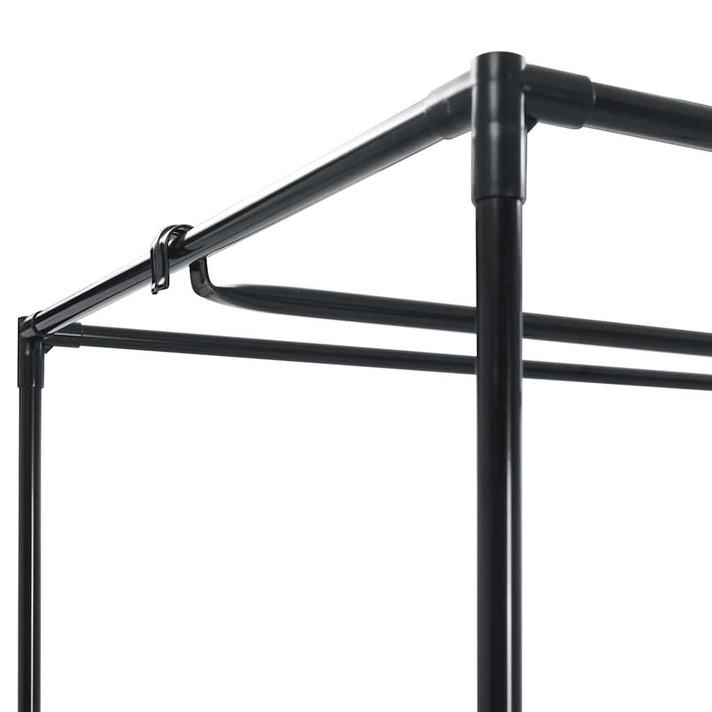 vidaXL Kleiderschrank Schwarz 75×50×160 cm