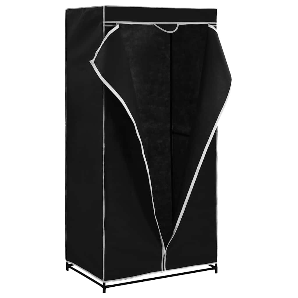 vidaXL Kleiderschränke 2 Stk. Schwarz 75×50×160 cm
