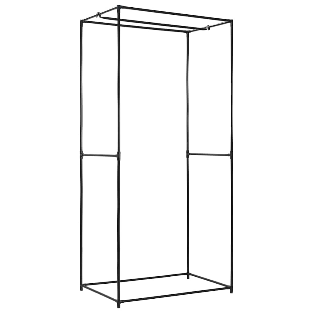 vidaXL Kleiderschränke 2 Stk. Schwarz 75×50×160 cm