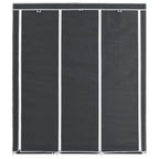 vidaXL Kleiderschrank mit Fächern Stangen Schwarz 150x45x175cm Stoff