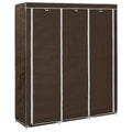 vidaXL Kleiderschrank mit Fächern und Stangen Braun 150x45x175cm Stoff