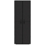 vidaXL Schuhschrank Schwarz 60x30x166 cm Stoff