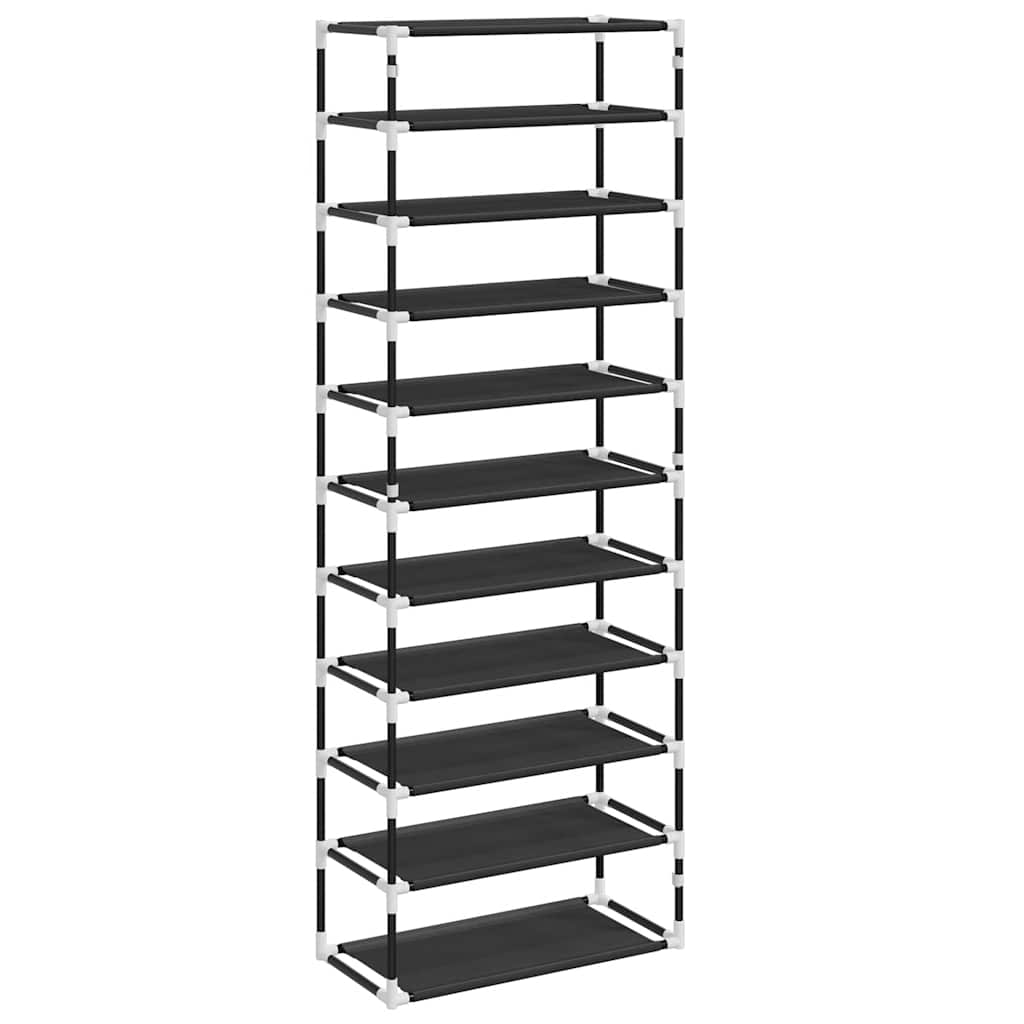 vidaXL Schuhschrank Schwarz 60x30x166 cm Stoff