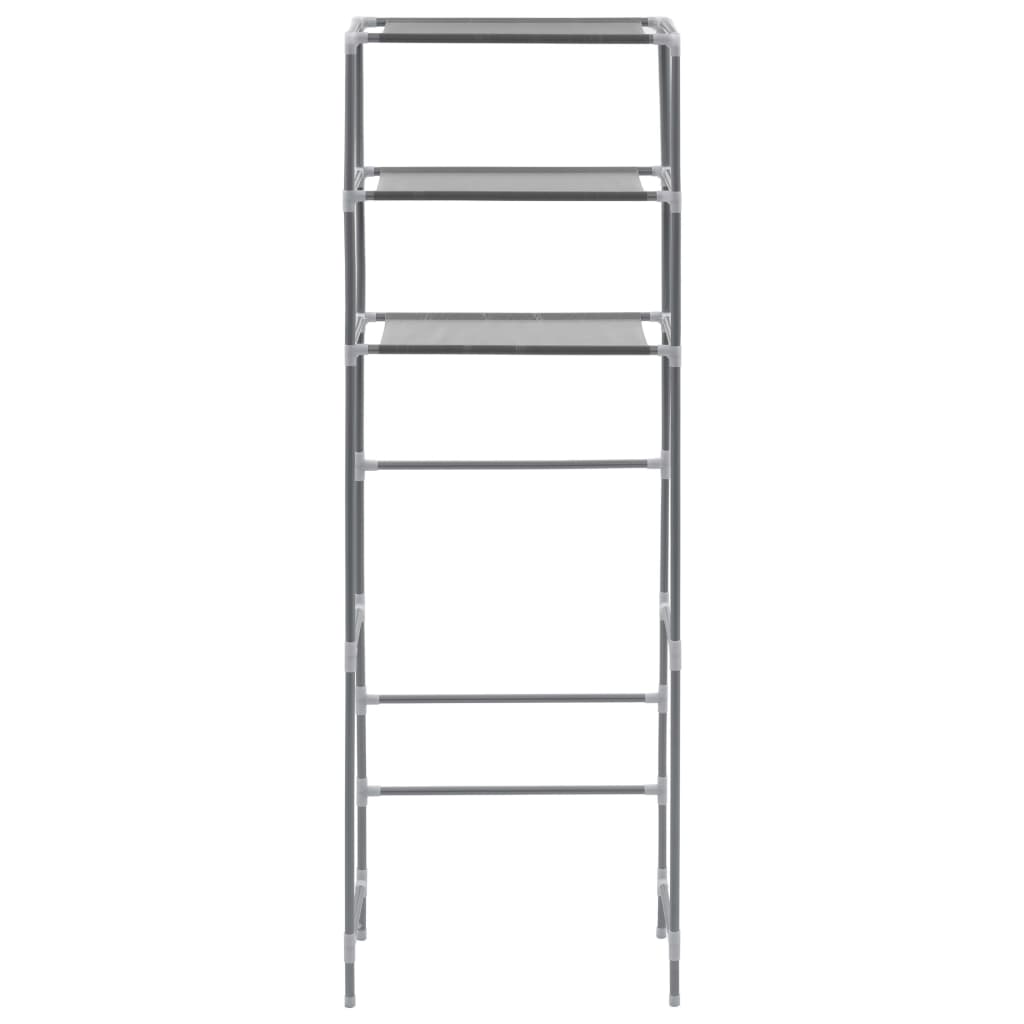 vidaXL Toilettenregal 3 Ablagen Silbern 53x28x169 cm
