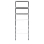 vidaXL Toilettenregal 3 Ablagen Silbern 53x28x169 cm